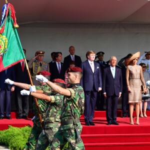 Le roi Willem-Alexander et la reine Maxima des Pays-Bas lors d'une visite d'état officielle à Lisbonne au Portugal, cérémonie de bienvenue avec le président portugais Marcelo Rebelo de Sousa et visite du monastère "dos Jerónimos" à Lisbonne le 10 octobre 2017.10/10/2017 - Lisbonne