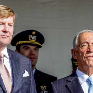 Le roi Willem-Alexander et la reine Maxima des Pays-Bas lors d'une visite d'état officielle à Lisbonne au Portugal, cérémonie de bienvenue avec le président portugais Marcelo Rebelo de Sousa et visite du monastère "dos Jerónimos" à Lisbonne le 10 octobre 2017.10/10/2017 - Lisbonne