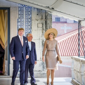 Le roi Willem-Alexander et la reine Maxima des Pays-Bas lors d'une visite d'état officielle à Lisbonne au Portugal, cérémonie de bienvenue avec le président portugais Marcelo Rebelo de Sousa et visite du monastère "dos Jerónimos" à Lisbonne le 10 octobre 2017.10/10/2017 - Lisbonne