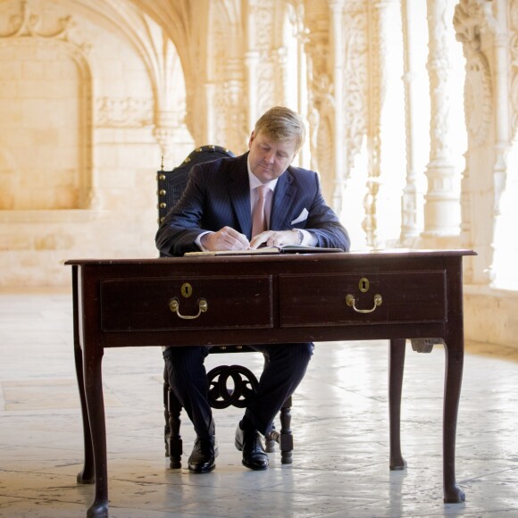 Le roi Willem-Alexander et la reine Maxima des Pays-Bas lors d'une visite d'état officielle à Lisbonne au Portugal, cérémonie de bienvenue avec le président portugais Marcelo Rebelo de Sousa et visite du monastère "dos Jerónimos" à Lisbonne le 10 octobre 2017.10/10/2017 - Lisbonne