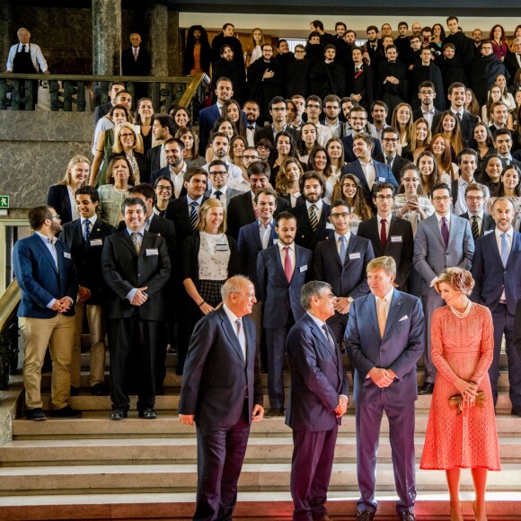 Le roi Willem Alexander et la reine Maxima des Pays-Bas visitent l'université de Lisbonne le 11 octobre 2017. 11/10/2017 - Lisbonne