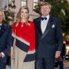 Le roi Willem-Alexander et la reine Maxima des Pays-Bas arrivent à un concert au théâtre national Dona Maria II à Lisbonne, Portugal, le 11 octobre 2017.  Dutch royals visit a concert at Teatro Nacional de Dona Maria II, in Lisbon, Portugal on October 11, 2017.11/10/2017 - Lisbonne