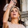 La reine Maxima des Pays-Bas en visite au palais national à Sintra, à l'occasion du voyage officiel au Portugal. Le 12 octobre 2017 12/10/2017 - Sintra