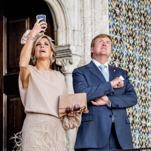 La reine Maxima des Pays-Bas et le roi Willem Alexander visitent Palais national de Sintra lors de leur voyage au Portugal le 12 octobre 2017. 12/10/2017 - Sintra