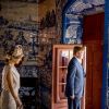 La reine Maxima des Pays-Bas et le roi Willem Alexander visitent Palais national de Sintra lors de leur voyage au Portugal le 12 octobre 2017. 12/10/2017 - Sintra