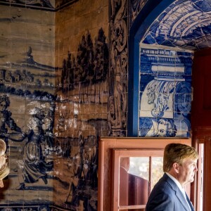 La reine Maxima des Pays-Bas et le roi Willem Alexander visitent Palais national de Sintra lors de leur voyage au Portugal le 12 octobre 2017. 12/10/2017 - Sintra