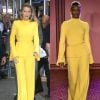 Blake Lively et le mannequin Mayowa Nicholas portent une tenue Brandon Maxwell, collection printemps-été 2018. New York, le 16 septembre 2017.