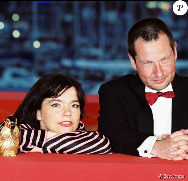 Lars von trier et Björk, primés à Cannes pour "Dancer in the Dark", en mai 2000.