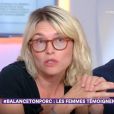 Virginie de Clausade raconte avoir été sexuellement harcelée, sur le plateau de "C à Vous" (France 5) lundi 16 octobre 2017.