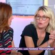 Virginie de Clausade invitée sur le plateau de "C à Vous" (France 5) lundi 16 octobre 2017 afin d'évoquer le harcèlement sexuel dont elle a été victime.