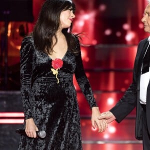 Exclusif - Nolwenn Leroy et Michel Sardou - Enregistrement de l'émission "Dernier Show" de Michel Sardou, qui sera diffusée le 21 octobre en prime time sur France 2, depuis le Palais des Sports à Paris, le 12 septembre 2017.  © Pierre Perusseau / Bestimage