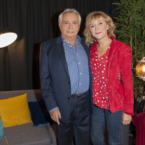 Exclusif - Michel Sardou et Marie-Anne Chazel - Enregistrement de l'émission "Dernier Show" de Michel Sardou, qui sera diffusée le 21 octobre en prime time sur France 2, depuis le Palais des Sports à Paris, le 12 septembre 2017.  © Pierre Perusseau / Bestimage