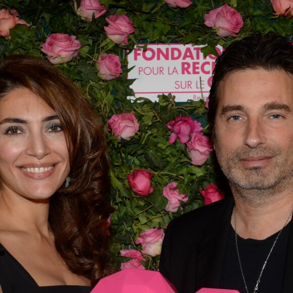No Tabloïd - Exclusif - Caterina Murino (marraine de la soirée) et Richard Orlinski - 4ème soirée "For The Women We Love" dédiée à la recherche sur le cancer du sein à l'hôtel d'Evreux à Paris, le mardi 17 octobre 2017. Messieurs M. Pébereau (Président de la Fondation ARC), et F. Dupré (son directeur général) ont reçu des mécènes, donateurs et partenaires. L'enjeu était de contribuer à accélérer la révolution en cours dans la lutte contre les cancers du sein les plus résistants. Fabrice André, médecin chercheur en oncologie a d’ailleurs souligné, à cet égard, le rôle spécifique de la Fondation ARC, positionnée sur des projets de rupture en cancérologie, potentiellement décisifs. Grâce aux dons effectués, aux contributions de mécènes et à la vente aux enchères animée par maître A. Cornette de Saint Cyr, 170 000 € ont été levés. Ces fonds permettront, d’une part, de financer un projet de recherche sur le développement de métastases et d’autre part, d’achever le financement de deux essais cliniques testant de nouvelles voies thérapeutiques pour des femmes résistantes aux traitements actuels. © Rachid Bellak/Bestimage  NO TABLOID For Germany call for price No web/No blog pour Belgique/Suisse Exclusive - 4th "For The Women We Love" event dedicated to breast cancer research held at the "hôtel d'Evreux" in Paris, France, on October 17th 2017.17/10/2017 - Paris