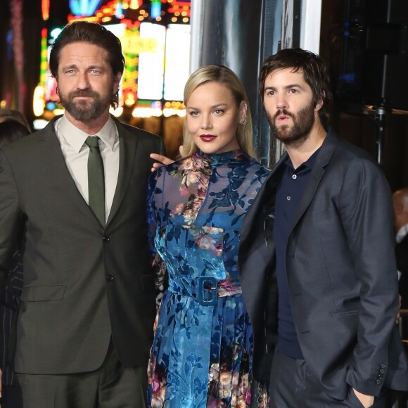 Gerard Butler, Abbie Cornish, Jim Sturgess à la première de 'Geostorm' au Warner Bros à Hollywood, le 16 octobre 2017