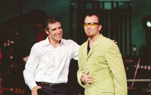 Julien Clerc et Pascal Obispo au Palais des Sports, le 3 octobre 1997.