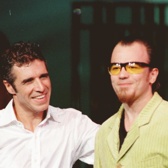 Julien Clerc et Pascal Obispo au Palais des Sports, le 3 octobre 1997.