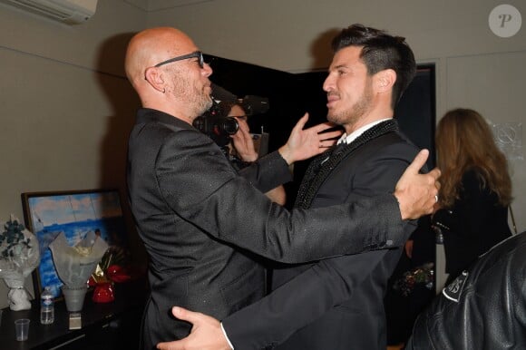 Exclusif - Vincent Niclo et Pascal Obispo - Vincent Niclo en concert à l'Olympia lors de sa tournée "Entre vous et moi" à Paris le 30 septembre 2017. C'est la 4e fois en 5 ans que l'artiste se produit sur la célèbre scène de l'Olympia. © Coadic Guirec/Bestimage