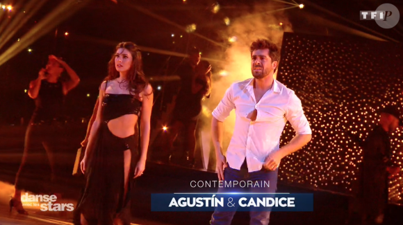 Agustin Galiana et Candice Pascal lors du second prime de "Danse avec les stars 8" (TF1), samedi 21 octobre 2017.