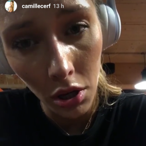 Camille Cerf à la salle de sport, mardi 24 octobre 2017, Instagram