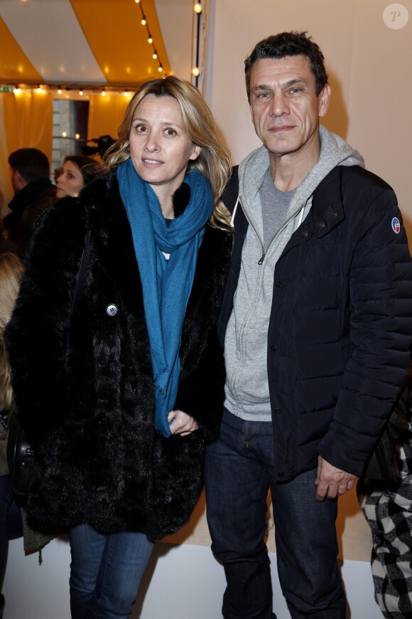 Marc Lavoine et sa femme Sarah - People au défilé "Bonpoint" pendant la fashion week de Paris, le 27 janvier 2016. © Olivier Borde/Bestimage