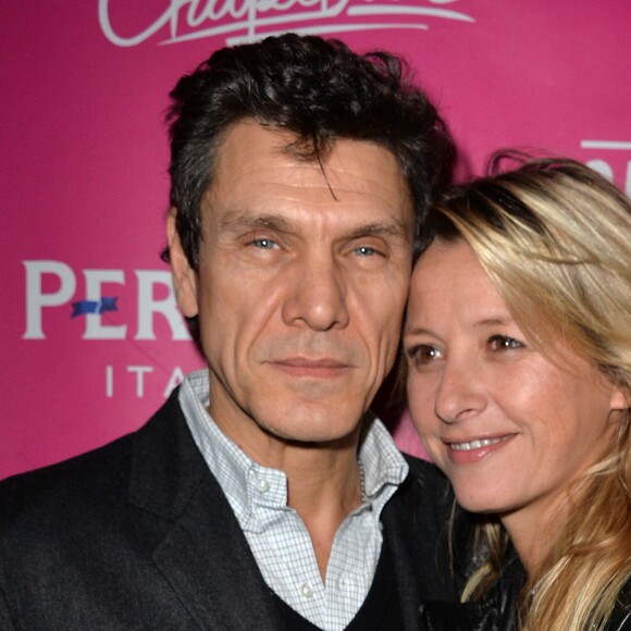 Marc et Sarah Lavoine - Contre soirée de la Saint Valentin par l'agence Sandra & CO au club Le Chapelier à Paris, le 14 février 2014.