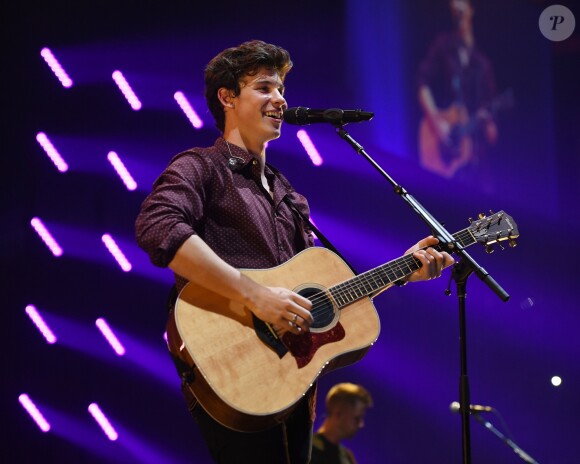 Shawn Mendes en concert à l'AmericanAirlines Arena à Miami. Le 26 juillet 2017