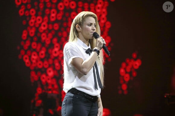 Shakira sur la scène de la Barclaycard Arena lors du Global Citizen Festival à Hambourg, le 6 juillet 2017. © Future-Image via Zuma Press/Bestimage