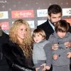 Shakira, son compagnon Gerard Piqué et ses fils Milan et Sasha - Gerard Piqué reçoit un prix lors de la 5ème édition du "Catalan football stars" à Barcelone, le 28 novembre 2016.