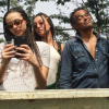 Jenaye Noah au Cameroun avec son papa Yannick Noah et sa soeur Yéléna. Photo postée sur Instagram en janvier 2017.