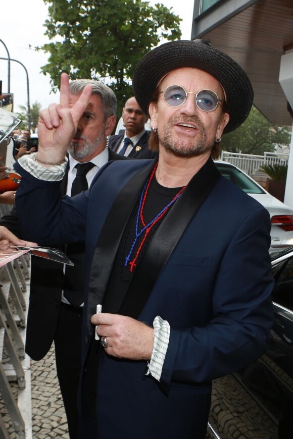 Bono - Les célébrités le jour du mariage de son manager Guy Oseary à Rio de Janeiro au Brésil, le 24 octobre 2017.