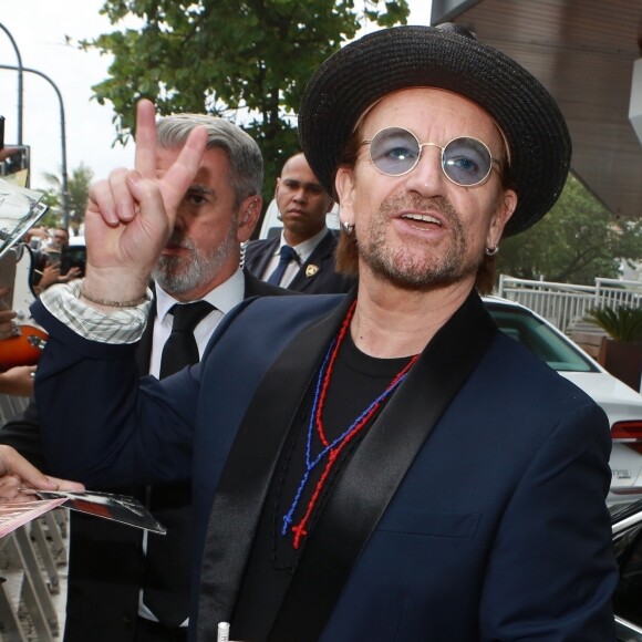 Bono - Les célébrités le jour du mariage de son manager Guy Oseary à Rio de Janeiro au Brésil, le 24 octobre 2017.