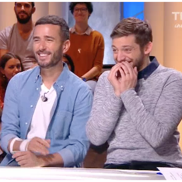 Les chroniqueurs de Quotidien sur TMC très amusés... le 10 novembre 2017.