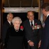 La reine Elizabeth II et le prince Philip au Festival of Remembrance 2017 pour la commémoration du 11 novembre, au Royal Albert Hall à Londres le 11 novembre 2017.