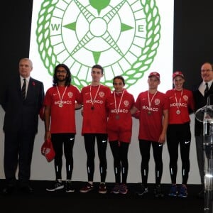 Le prince Albert de Monaco et le prince Andrew, Duc d'York, parrains de la branche monégasque de l'association britannique Outward Bond, étaient réunis le 8 novembre 2017 au port Hercule en principauté pour la première édition de la régate d'aviron The Princes' Cup. © Bruno Bebert / Bestimage