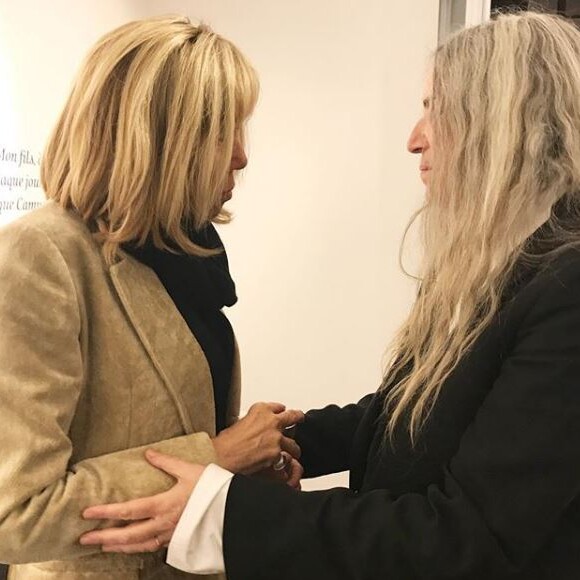 Brigitte Macron a rencontré Patti Smith lors de Paris photo, le 10 novembre 2017.