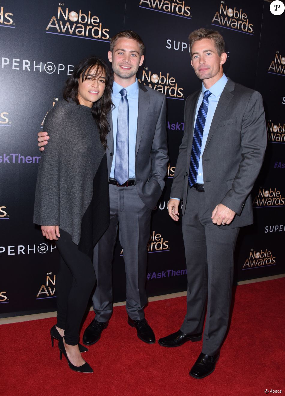 Michelle Rodriguez, Cody Walker, Caleb Walker à Beverly Hills, Los