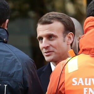 Le Président de la République, Emmanuel Macron lors de la commémoration du second anniversaire des attentats du 13 novembre 2015 au Bataclan à Paris le 13 novembre 2017. © Stéphane Lemouton / Bestimage