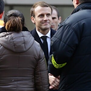 Le Président de la République, Emmanuel Macron lors de la commémoration du second anniversaire des attentats du 13 novembre 2015 au Bataclan à Paris le 13 novembre 2017. © Stéphane Lemouton / Bestimage