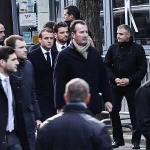 Le Président de la République, Emmanuel Macron lors de la commémoration du second anniversaire des attentats du 13 novembre 2015 au Bataclan à Paris le 13 novembre 2017. © Stéphane Lemouton / Bestimage