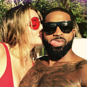 Khloé Kardashian et Tristan Thompson. Août 2017.