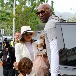 Lamar Odom et Khloé Kardashian à Agoura Hills le 27 mars 2016. 