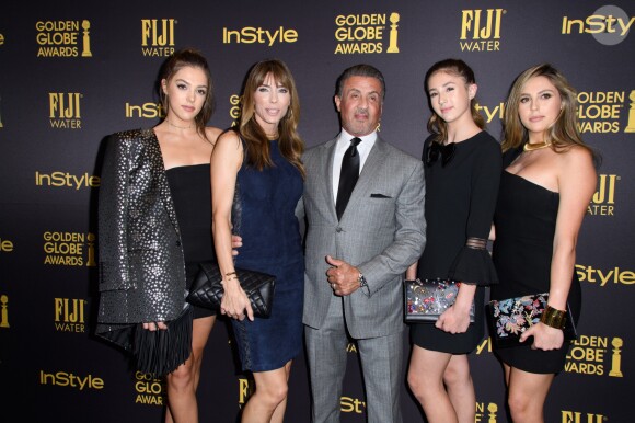 Sylvester Stallone et Jennifer Flavin avec leurs filles, Scarlet Rose Stallone, Lorenzo Soria, Sophia Rose Stallone et Sistine Rose Stallon - 10/11/2016 - Los Angeles