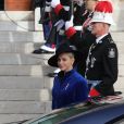 La princesse Charlène de Monaco - La famille princière de Monaco arrive à la cathédrale lors de la fête nationale monégasque, à Monaco, le 19 novembre 2017. © Dominique Jacovides/Bestimage