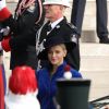 La princesse Charlène de Monaco - La famille princière de Monaco dans la cour du Palais Princier lors de la fête nationale monégasque, à Monaco, le 19 novembre 2017. ©© Jean-Charles Vinaj/Pool restreint Monaco/Bestimage