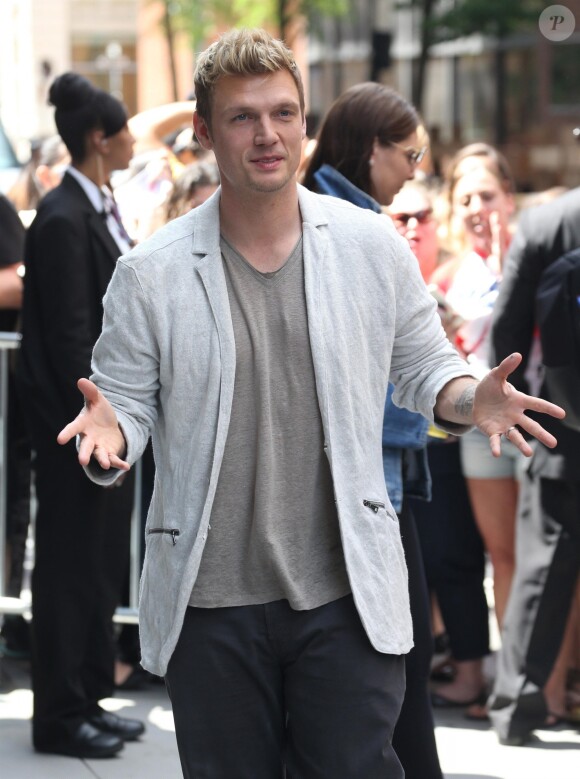 Nick Carter arrive dans les studios AOL Build à New York, le 26 juin 2017.