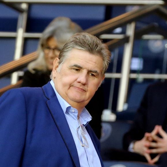 Pierre Ménès - People au match de foot PSG - Saint-Etienne au Parc des Princes à Paris le 25 Août 2017.