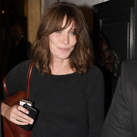 Carla Bruni Sarkozy - People à l'After Party du défilé de mode printemps-été 2018 "Versace" lors de la fashion week de Milan. Le 22 septembre 2017.