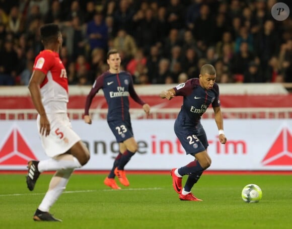Kylian M'bappé - Match AS Monaco - PSG au Stade Louis II. Monaco, le 26 novembre 2017.
