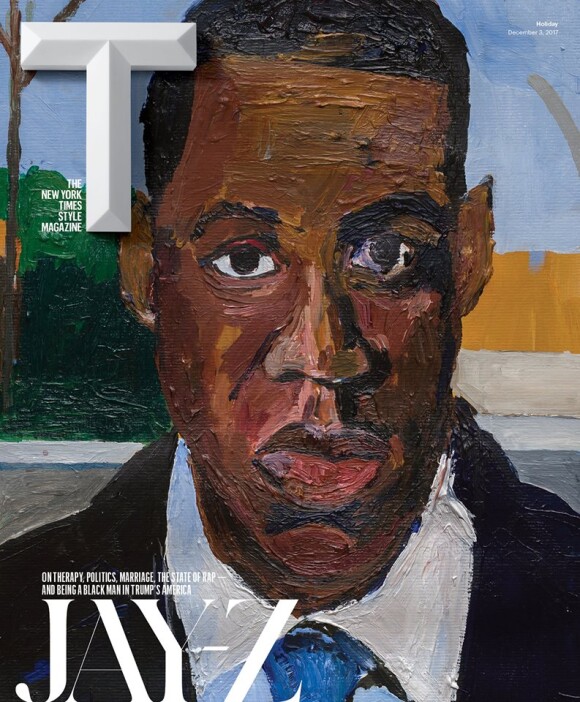 JAY Z en couverture du nouveau numéro de "T: The New York Times Style Magazine". Peinture par Henry Taylor.