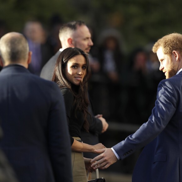 Meghan Markle accompagnait son fiancé le prince Harry en engagement officiel à Nottingham le 1er décembre 2017 pour la première fois suite à l'annonce de leurs fiançailles.